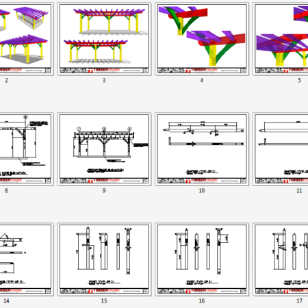 12x24 Pergola Plan - Timber Frame HQ