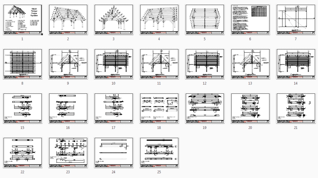 18x24 Foot Timber Frame Pavilion Plan - Timber Frame HQ
