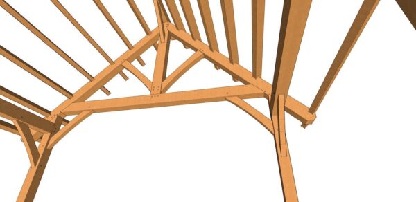 18x24 Foot Timber Frame Pavilion Plan - Image 10