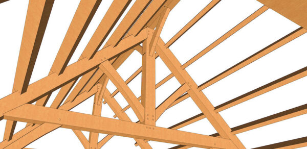 18x24 Foot Timber Frame Pavilion Plan - Image 5