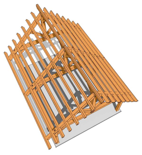 18x24 Foot Timber Frame Pavilion Plan - Image 7
