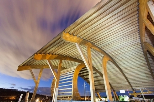 Glulam exhibition hall