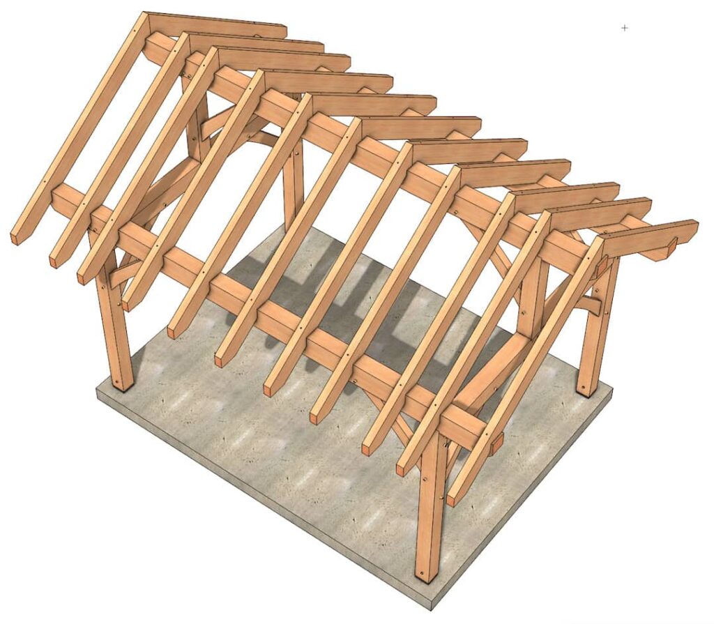 12×16 Timber Frame Plan (8049) 1
