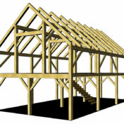 24×36 Timber Frame Barn Home Plan 24x36 timber frame barn plan