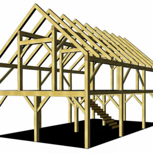 24x36 timber frame barn plan