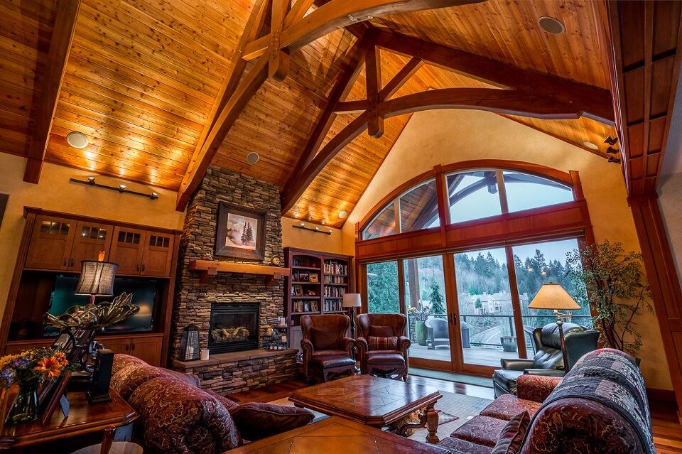 View Timber Frame Home Interior Photos PNG