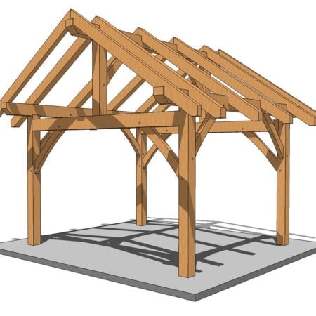 14×18 King Post - Timber Frame HQ