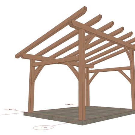 10x10 Post and Beam Plan - Timber Frame HQ