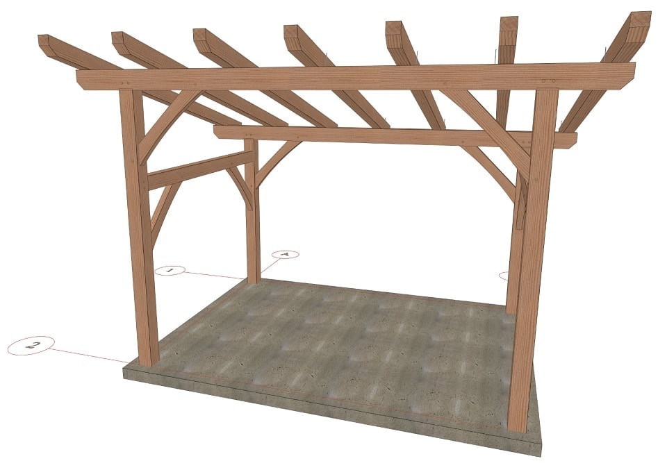 12x16 shed roof timber frame plan - timber frame hq