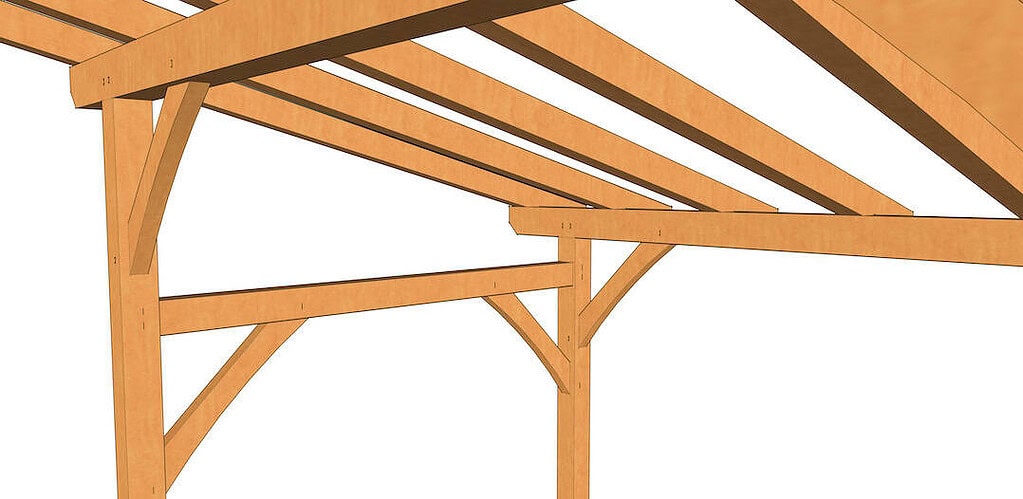 12×16 Shed Roof Timber Frame 3