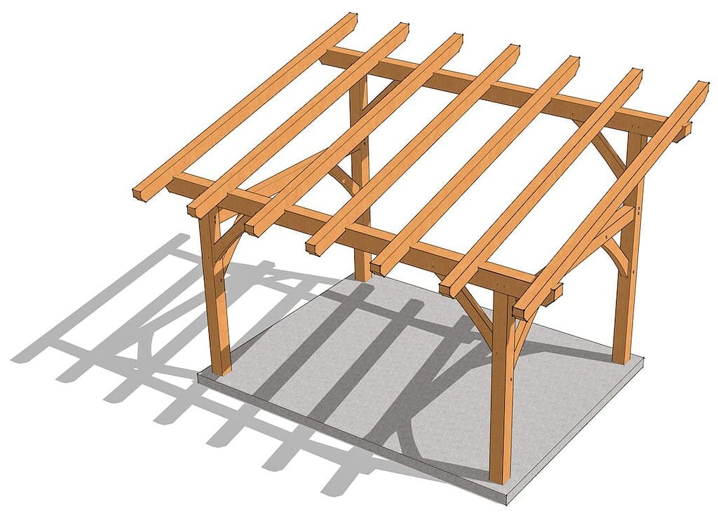 12×16 Shed Roof Timber Frame 4