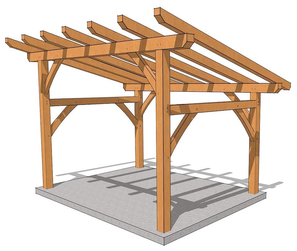 12×16 Shed Roof Timber Frame 5