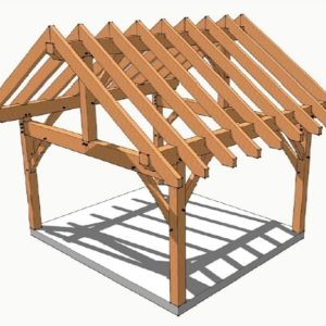 14x16 Post and Beam Plan