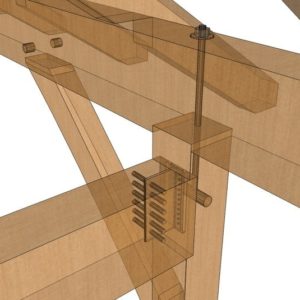 10x10 King Post – Post and Beam Plan connectors