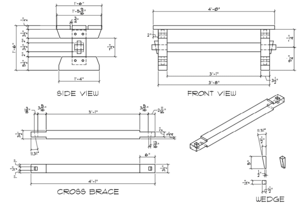 Timber Frame Garden Bench Plans - Timber Frame HQ