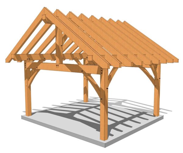 14x16 Post and Beam Plan - Image 4