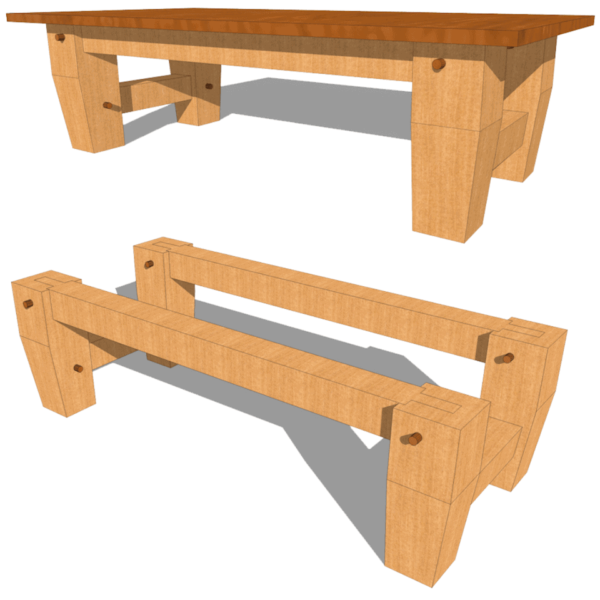 Heavy Timber Coffee Table Plan