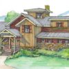 The West Fork Timber Frame Home Color Rendering