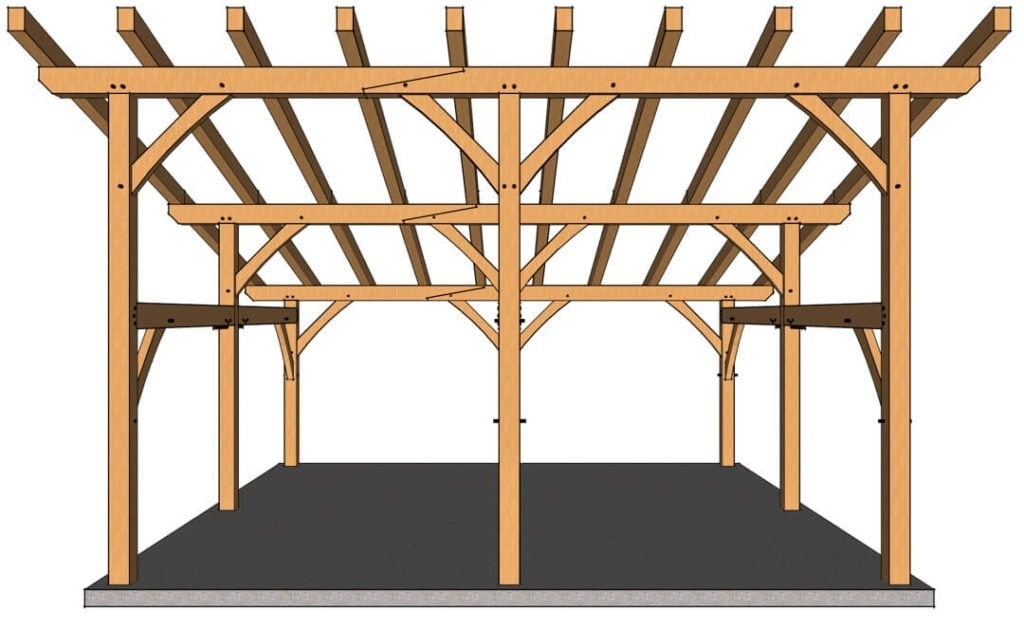 24x24 Shed Roof Plan - Timber Frame HQ