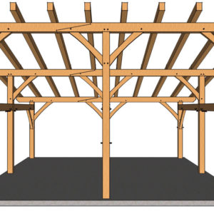24x24 Shed Roof Plan Front