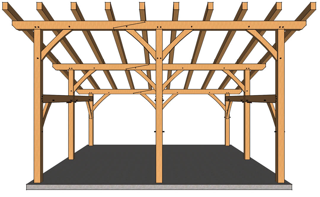 24x24 Shed Roof Plan - Timber Frame HQ