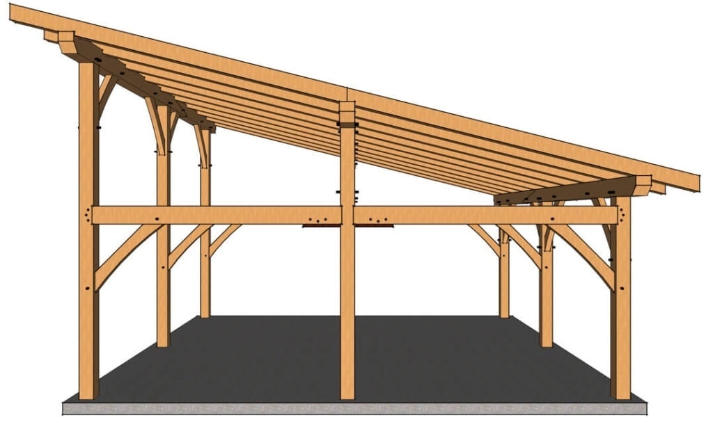 24x24 Shed Roof Outbuilding Timber Frame Hq