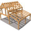 30x24 Timber Frame Cabin Plan Isometric