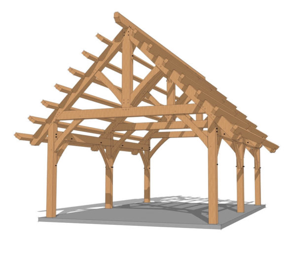 16x24 Timber Frame Carport - Timber Frame HQ