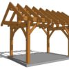 10x14 King Post Pavilion Side Angle