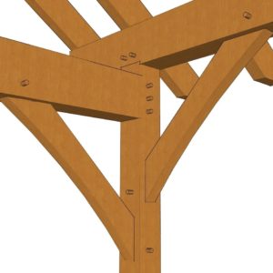 10x14 King Post Pavilion Knee Braces