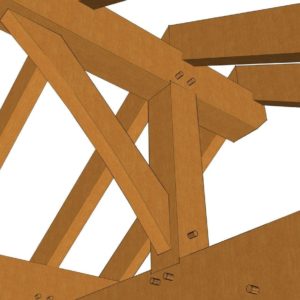 10x14 King Post Pavilion Joinery Close Up