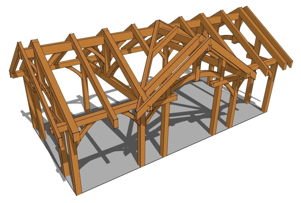 16x32 Timber Frame Pavilion - Timber Frame Hq