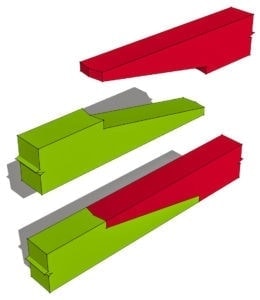 Stop-Splayed Scarf Joint with Sallied Abutments