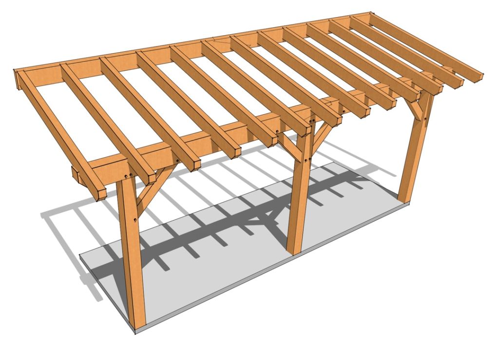 Timber Frame Shed Roof Porch Plan Timber Frame HQ