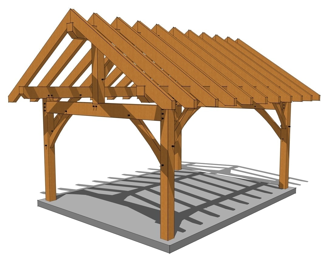14x18 Heavy Timber Pavilion Eye Level View