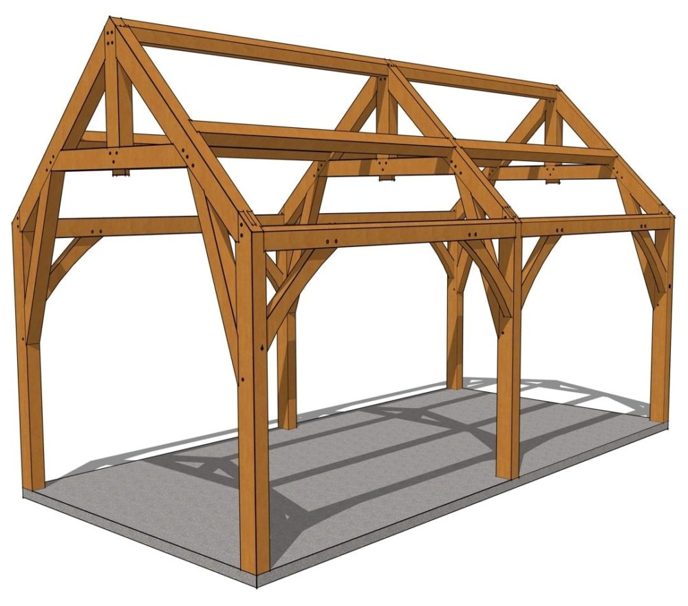 12×24 Gothic Arch Timber Frame - Timber Frame HQ