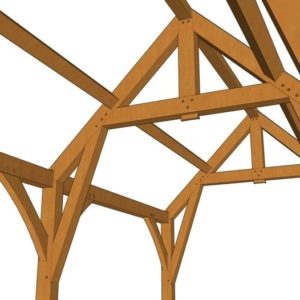 12x24 Gothic Arch Timber Frame Closeup