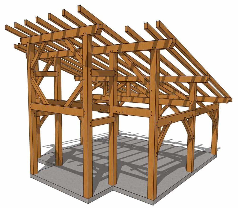 Timber frame lean to shed plans