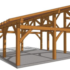 20x20 Shed Roof Plan Side Angle