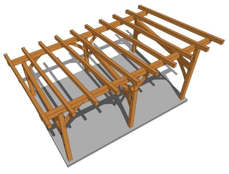 16×24 Shed Roof Plan - Timber Frame HQ