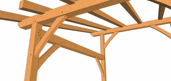 16x24 Timber Frame Shed Roof Plan - Timber Frame HQ