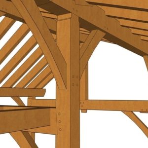 26x30 Timber Frame Workshop Detail