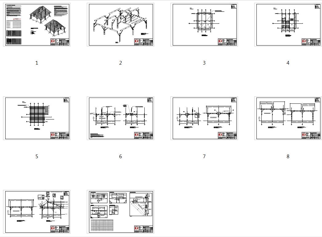 26x30 Timber Frame Workshop Plan Overview