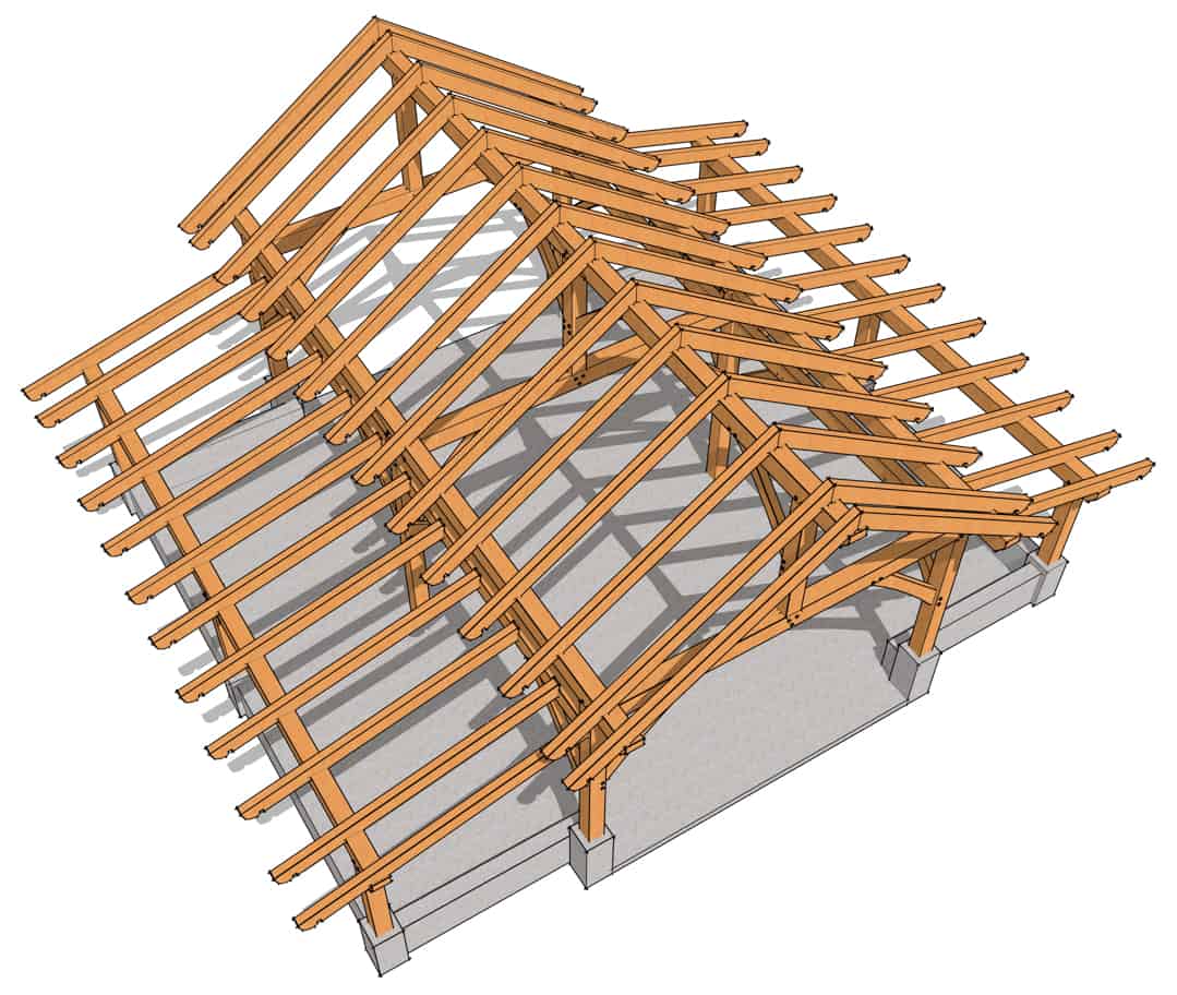 32x28 Monitor Barn - Timber Frame HQ