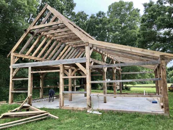 Nick Guilbeau Yellow Pine Lean-to Cabin - Timber Frame HQ