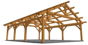 26×36 Heavy Timber Carport - Timber Frame HQ