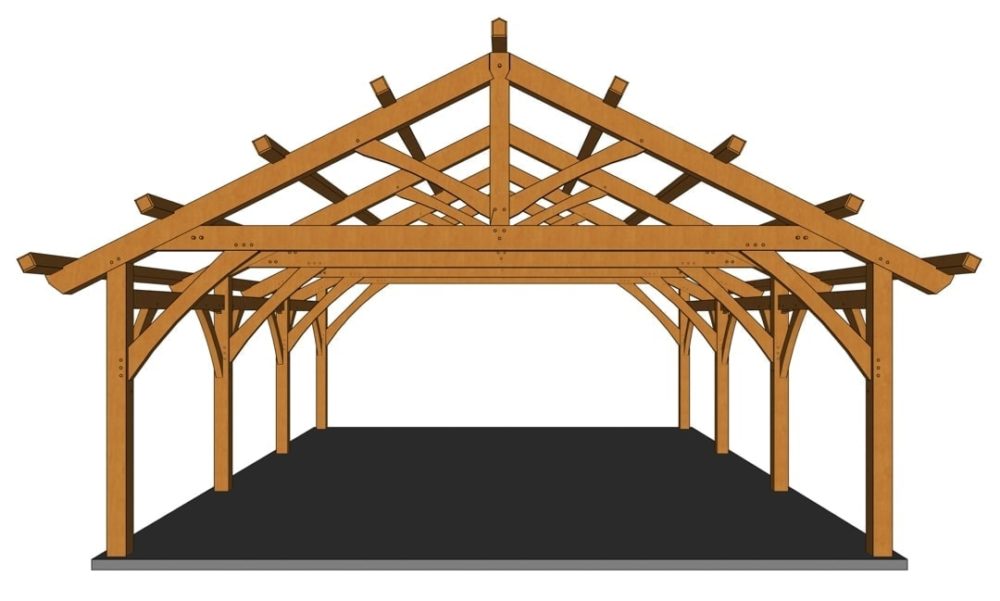26×36 Timber Frame Carport Timber Frame HQ