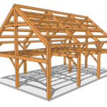 24x36 Timber Frame Barn House Plan Window wall