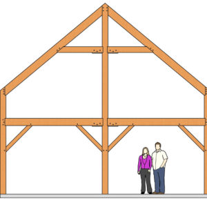 24x36 Timber Frame Barn House Plan Elevation
