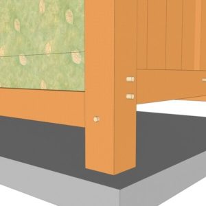 Queen Size Timber Frame Bed Plan -Closeup